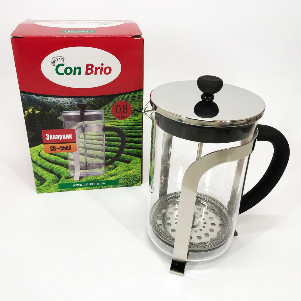 Чайник заварювальний френч прес, Скляний чайник для кави та чаю, Ручний френч прес для чаю TJ-17 Івано-Франківськ - фото 4
