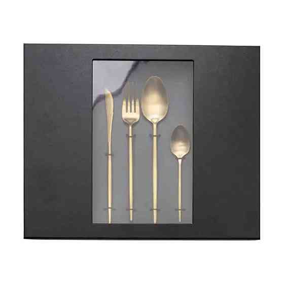 Yiwu Набір столових приборів 24 предмети столовий набір на 6 персон Бронза HP-20-18 Київ