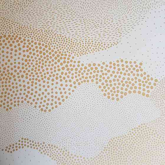 Шпалери вінілові на флізелін Caselio The Place to bed 0.53х10 м абстракція хвилі хмари золотом на блакитному Київ