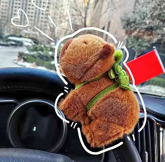 М'яка плюшева іграшка на руку Капібара 18 на 12 см коричневий Київ