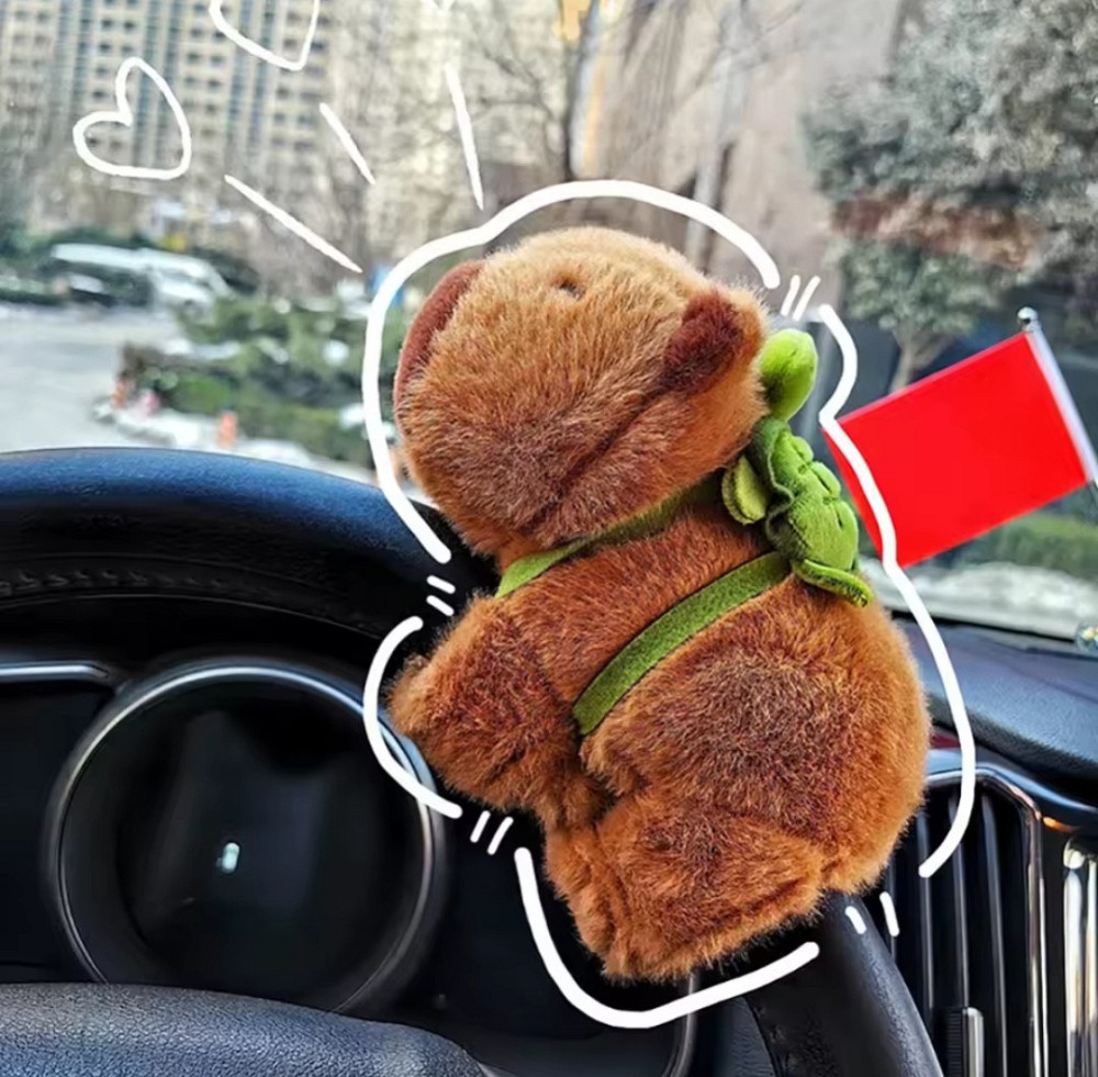 М'яка плюшева іграшка на руку Капібара 18 на 12 см коричневий Київ - фото 5