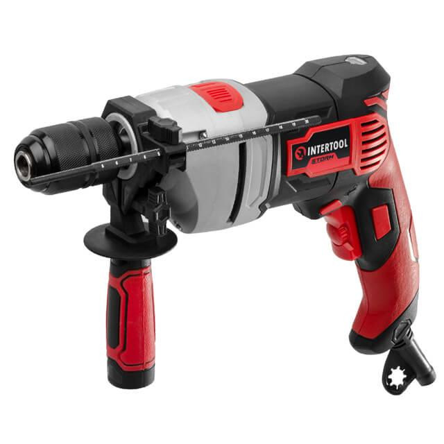 Дриль ударний INTERTOOL WT-0119, 0,9 кВт, 2800 об/хв, 1,5-13 мм, швидкозатискний патрон - Електродриль з обмежувачем глибини Львів - фото 1