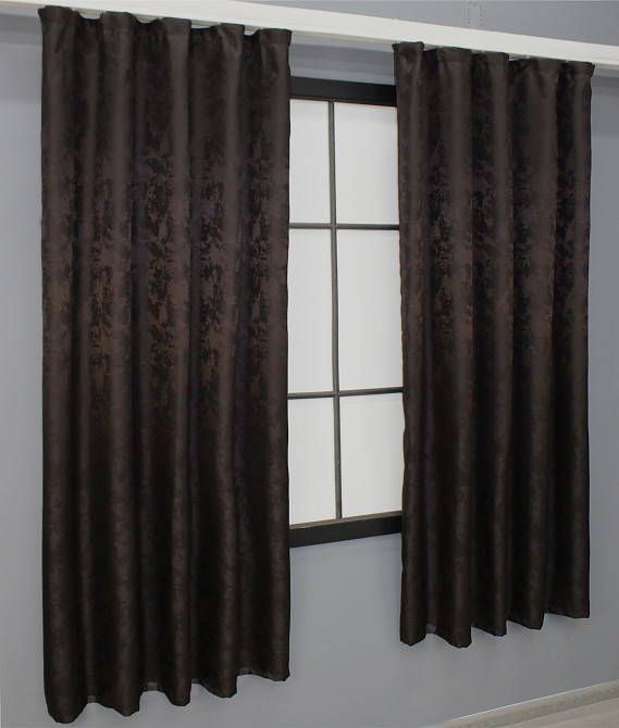 Комплект штор VR-Textil Жакард Мрамор Al1 № 613ш 130х170 см 2 шт Венге (35-0168) Київ - фото 4