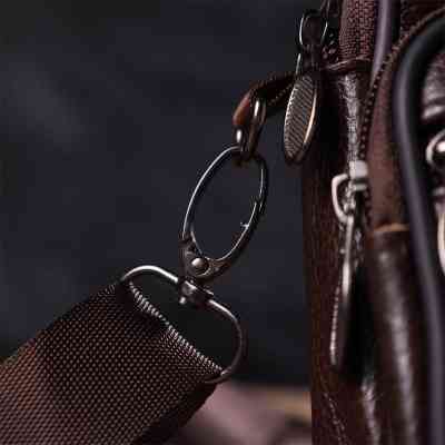 Сумка Vintage Поясна з натуральної шкіри Коричнева (21486) Вінниця