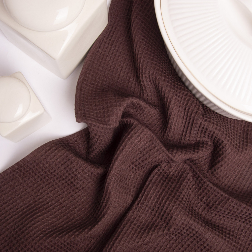 Вафельний рушник Ideal Textile 40х60 см 240 г/м2 (56860817) Коричневий Чернівці - фото 6