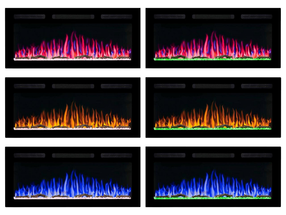 Електрокамін настінний / вбудовуваний ArtiFlame AF40WR з обігрівом і звуком горіння вогню Київ - фото 6