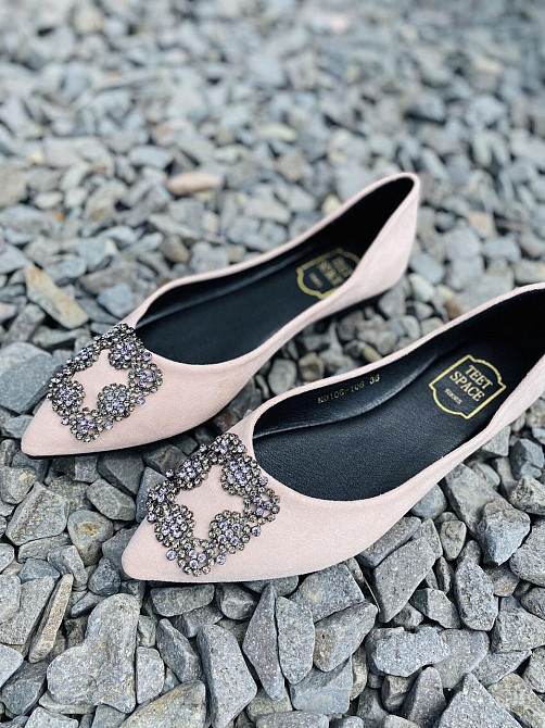 Балетки жіночі TEE Tspace -106 пудра (весна-осінь, еко-замша) (3970) 36 Коломия - фото 1