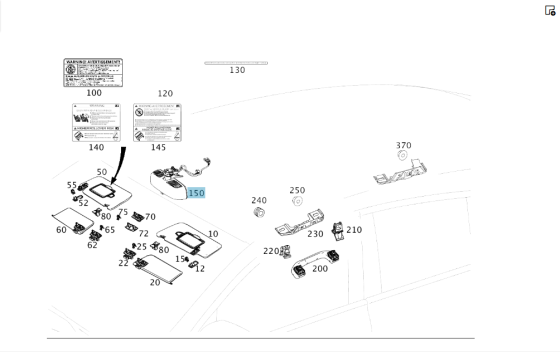 Mercedes-Benz  A2928100417 9051 Дзеркало заднього виду на лобовому склі в салоні чорне GLE Coupe C292 Одесса