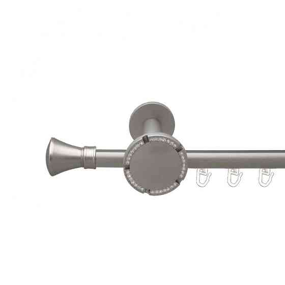 Карниз Orvit Люксор металевий однорядний розета реверс фламо профільна труба  Сатин 19 мм 300 см (00-00015265) Львів