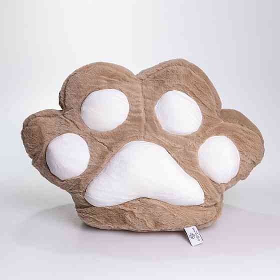 М'яка іграшка-подушка з пледом і муфтою Лапка 40×40×25 (см) іграшка плед 3 в 1 дитячий плюшевий плед Коричневий 520-18BR Київ