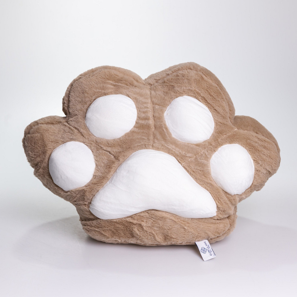 М'яка іграшка-подушка з пледом і муфтою Лапка 40×40×25 (см) іграшка плед 3 в 1 дитячий плюшевий плед Коричневий 520-18BR Київ - фото 1