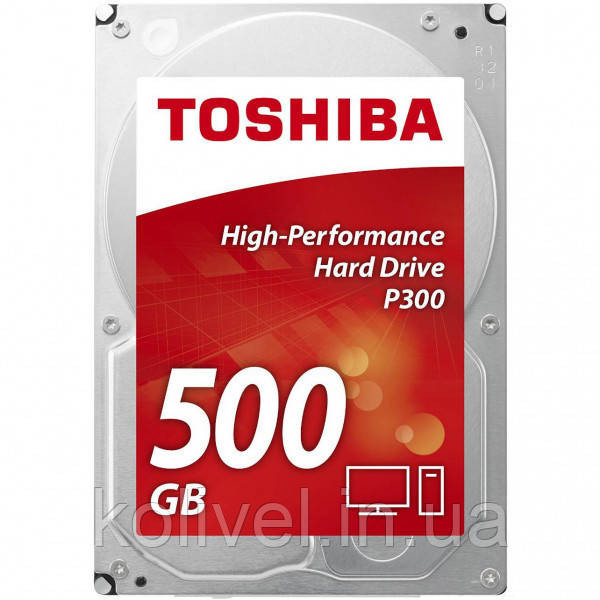 HDD 500Gb, 7200, Toshiba P300 Series, 64M, SATA III (HDWD105UZSVA) (HDWD105UZSVA#) Київ - фото 1