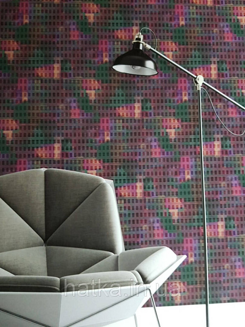 Шпалери флізелінові Decoprint Essentials EE22562 геометричні фігури абстракція 3д рожеві зелені жовті Київ - фото 1