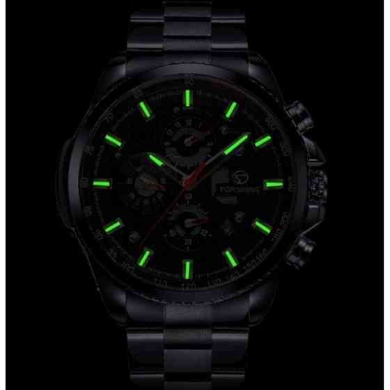 Годинник чоловічий механічний Forsining Finance Wine Red (2 ремінці) Київ