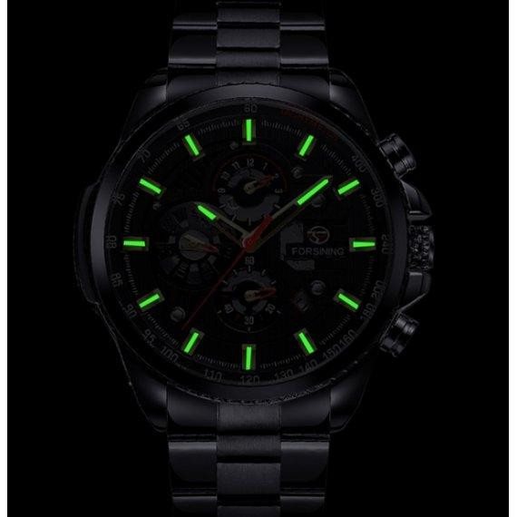 Годинник чоловічий механічний Forsining Finance Wine Red (2 ремінці) Київ - фото 5