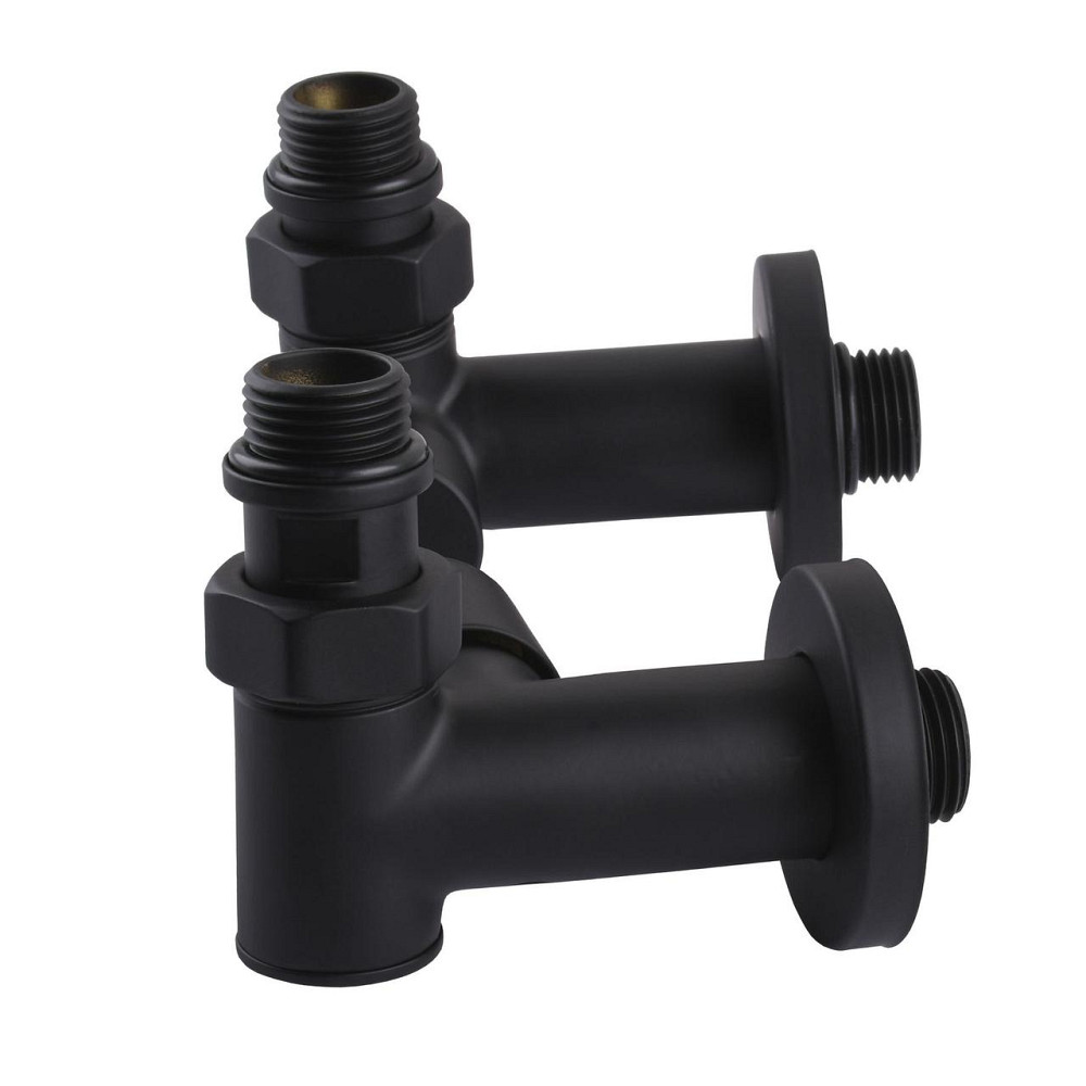 Набор Кран вентильный угловой с американкой SOLOMON LUX 1/2″ 7777 TEN (2шт.) BLACK (000020286) Киев - изображение 5