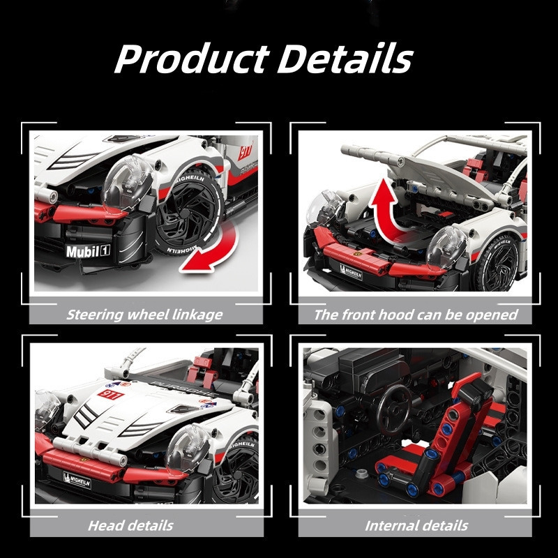 Конструктор PORSCHE 911, 1266 деталей совместимый с lego лего Киев - изображение 3