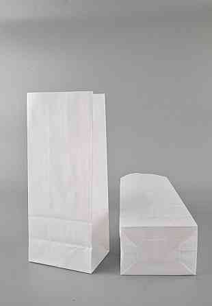 Пакет паперовий 21,5*9*6,5 см 70 г\м2 з дном білий 25 шт Харків