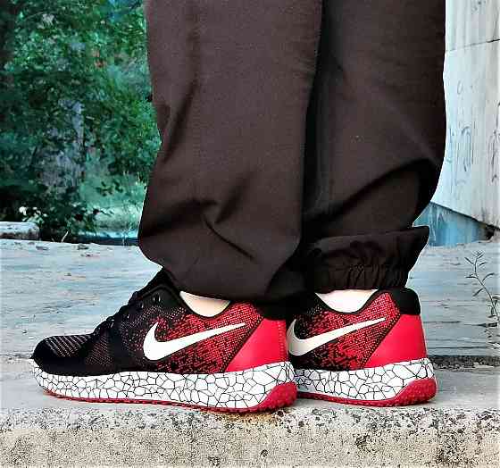 Кросівки Nike Чорні Чоловічі Найк Червоні (розміри: 41,42,43,44,45) Дніпро