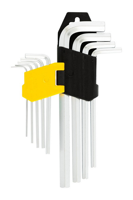 MASTERTOOL Ключі шестигранні MASTERTOOL CrV 1,5-10 мм 74/172 мм набір 9 шт 75-0956 Киев - изображение 8