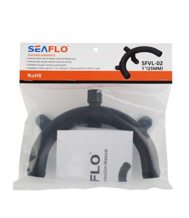Антисифонне коліно SEAFLO 25 мм (1") з вентиляційним клапаном — Захист від затоплення (SFVL-02) Київ