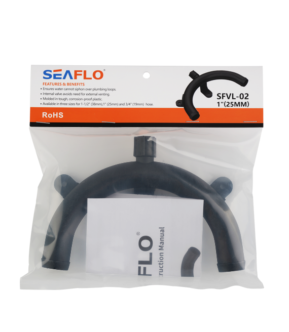 Антисифонне коліно SEAFLO 25 мм (1") з вентиляційним клапаном — Захист від затоплення (SFVL-02) Київ - фото 2