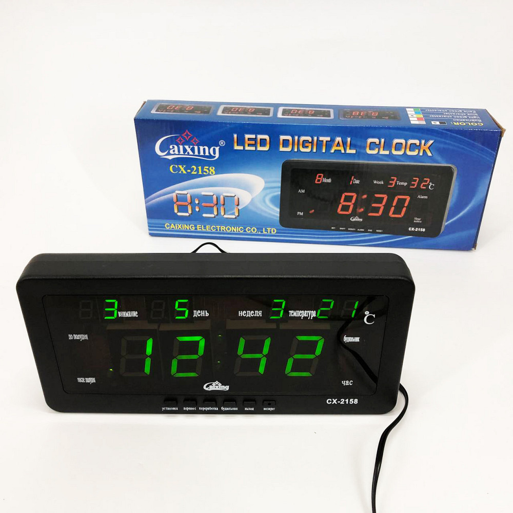 Настільний годинник з будильником Caixing, Настільний годинник для офісу Красивий AS-89 Львів - фото 13