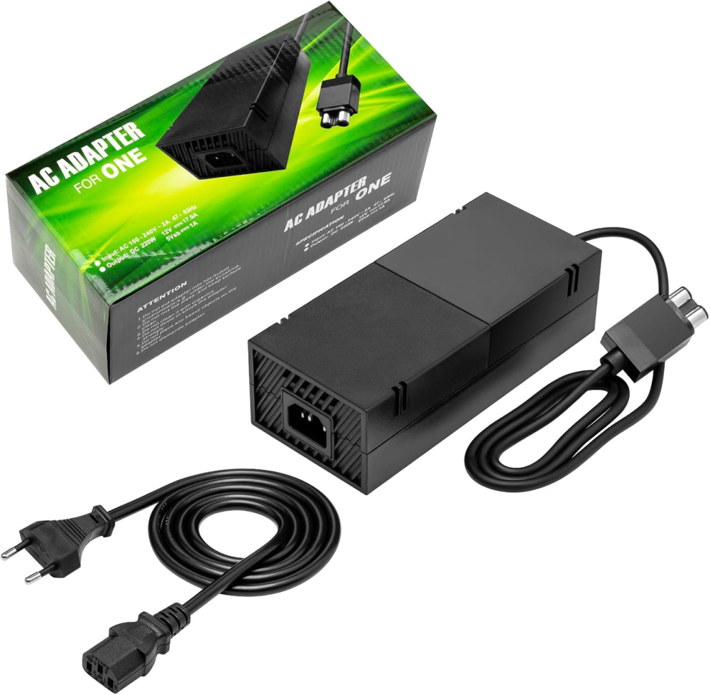 Блок живлення для Xbox One 220 Вт, 100–240 В, 12 В 17,9 А, адаптер із тихим вентилятором, чорний Київ - фото 3