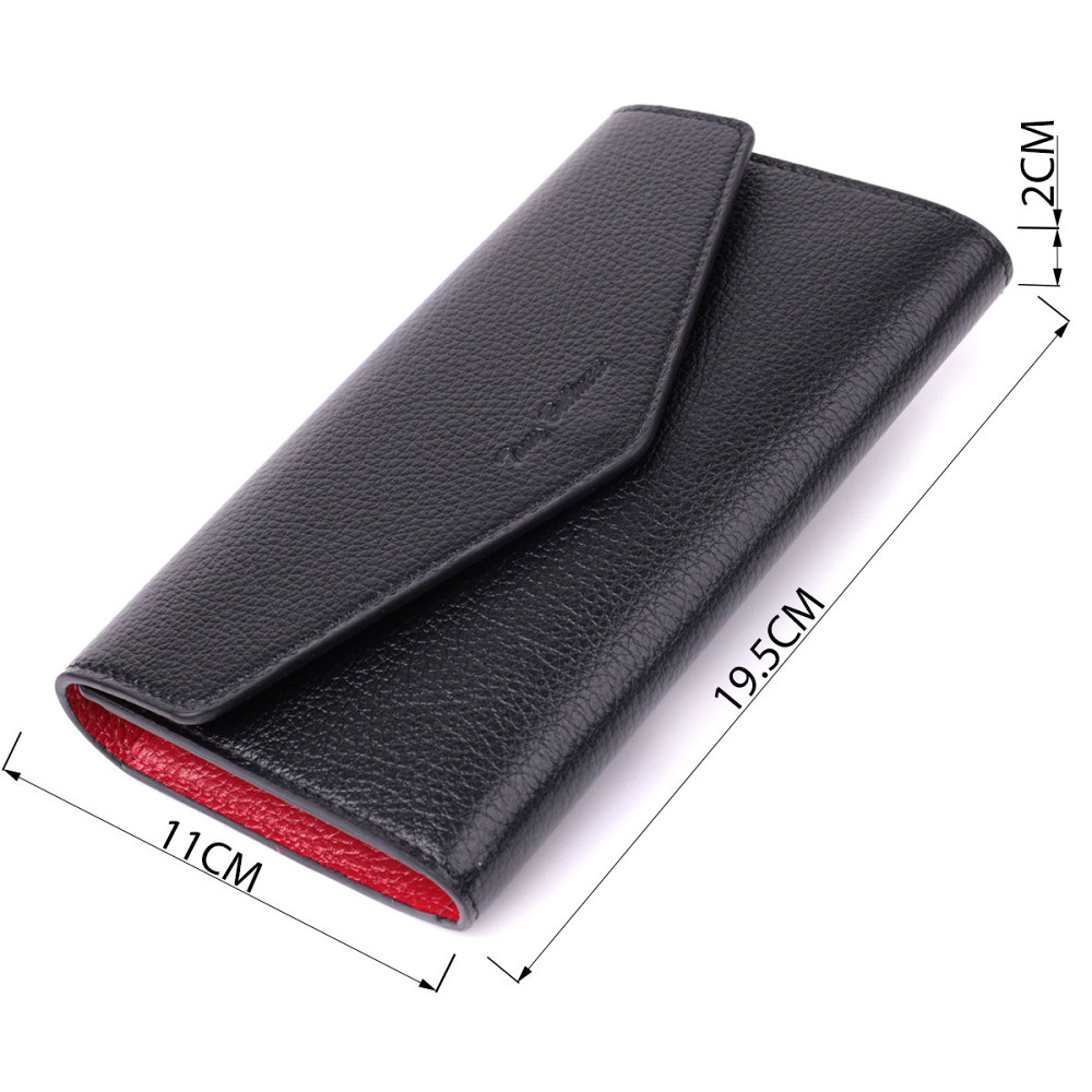 Містке портмоне для жінок з натуральної шкіри Tony Bellucci 22887 Чорний Київ - фото 9