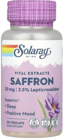 Экстракт шафрана Solaray Vital Extracts Saffron 30 вег капс Киев
