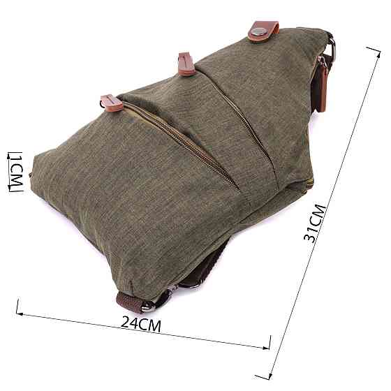 Зручна сумка через плече для чоловіків із текстилю Vintage 22197 Оливковий Київ