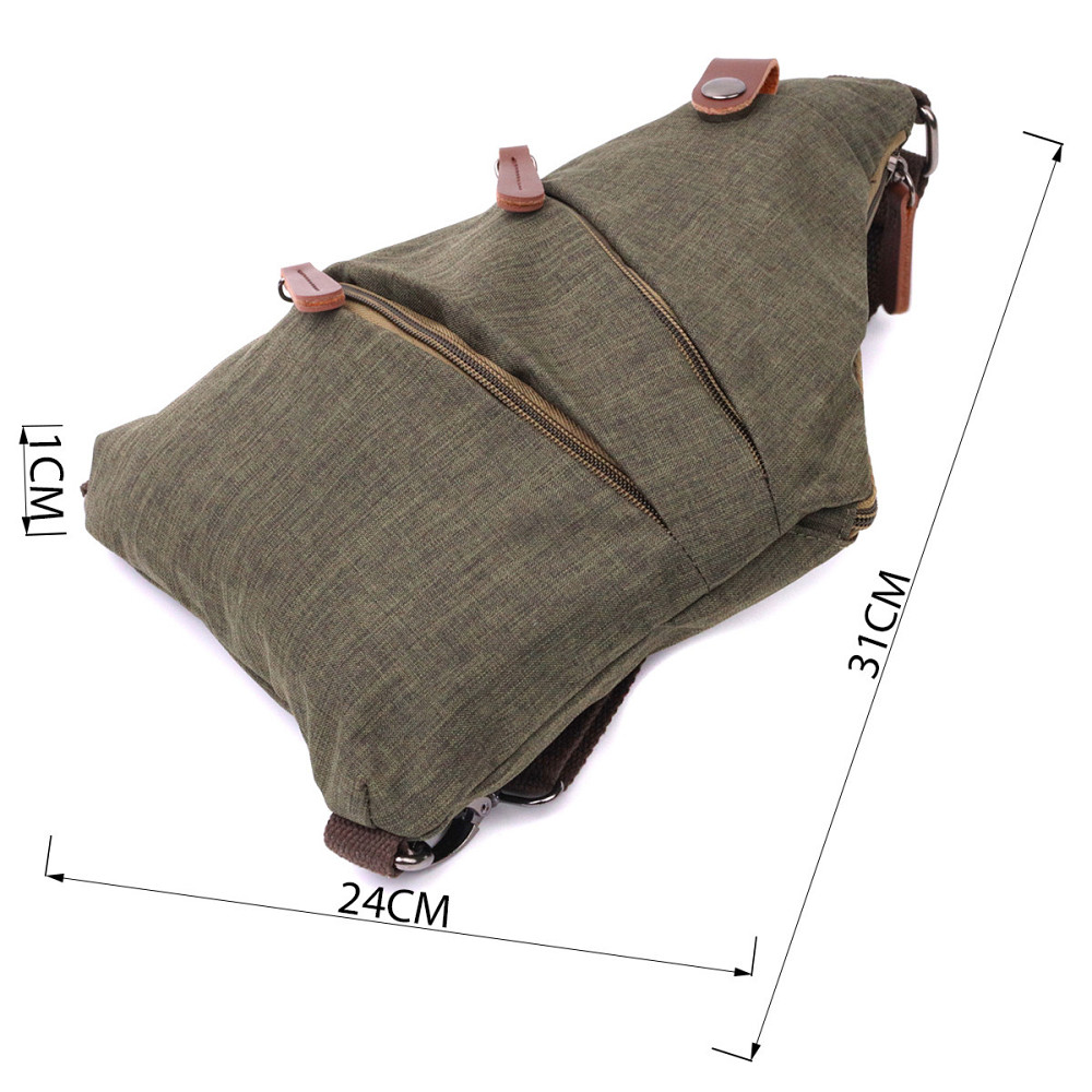 Зручна сумка через плече для чоловіків із текстилю Vintage 22197 Оливковий Київ - фото 3