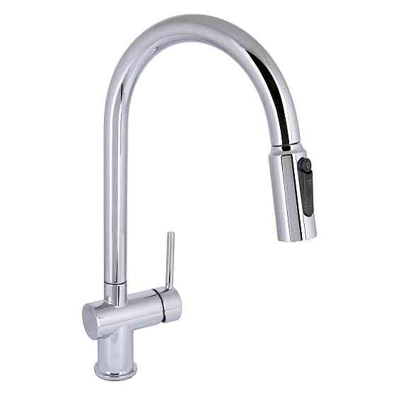 Змішувач для кухні Qtap Rozcesti з висувним виливом з під'єднанням для питної води QTROZ366CRM45938 Chrome Київ