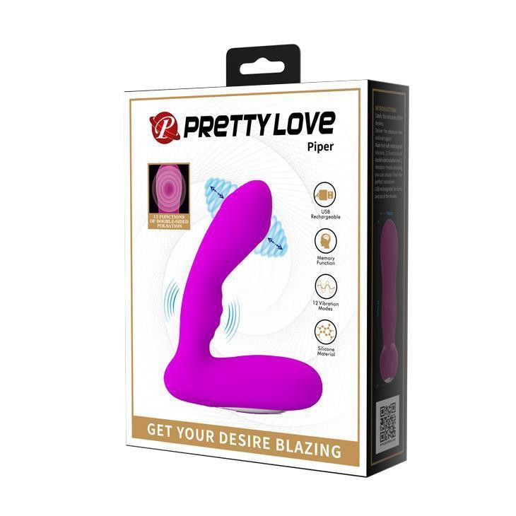 Масажер простати PRETTY LOVE -Piper, 12 vibration functions 12 pulse wave settings Sex Aura Київ - фото 8