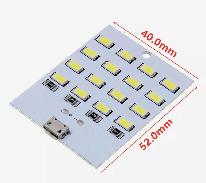 Led-панель лампа на 16 діодів від micro USB Київ - фото 2