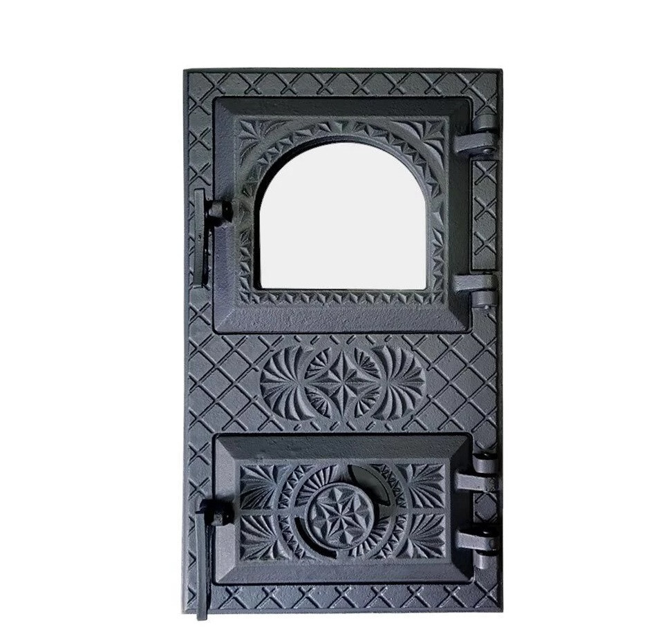 Дверца чугунная топочная с поддувалом (спарка) 