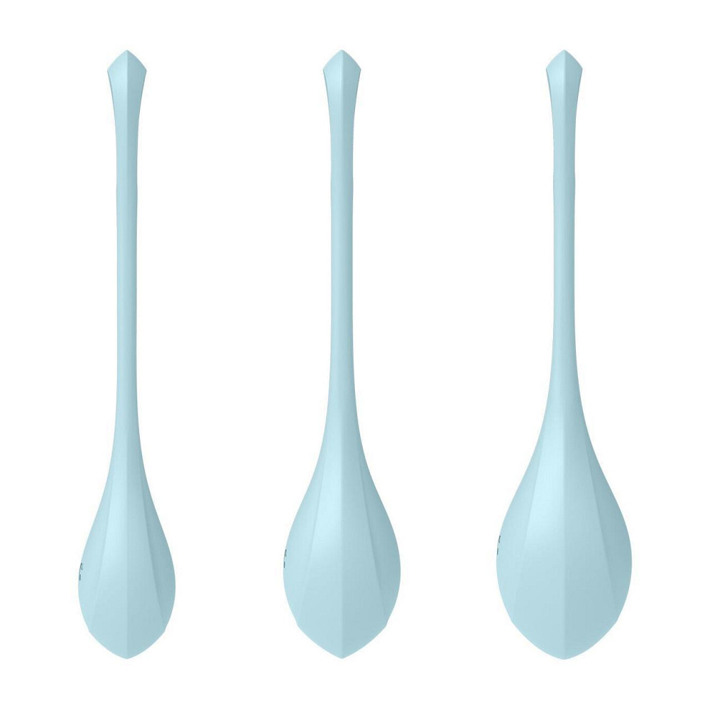 Набір йоні намистин Satisfyer Yoni Power 2 Light Blue, диаметр 2-2,5-3см, вес 22-44-73гр Sex Aura Київ - фото 2