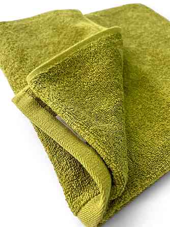 Рушник махровий Ideal Textile однотонний 50х90 см 360 г/м2 (56861134) Для рук та обличчя, оливка Чернівці