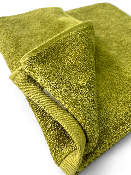 Рушник махровий Ideal Textile однотонний 50х90 см 360 г/м2 (56861134) Для рук та обличчя, оливка Чернівці - фото 6