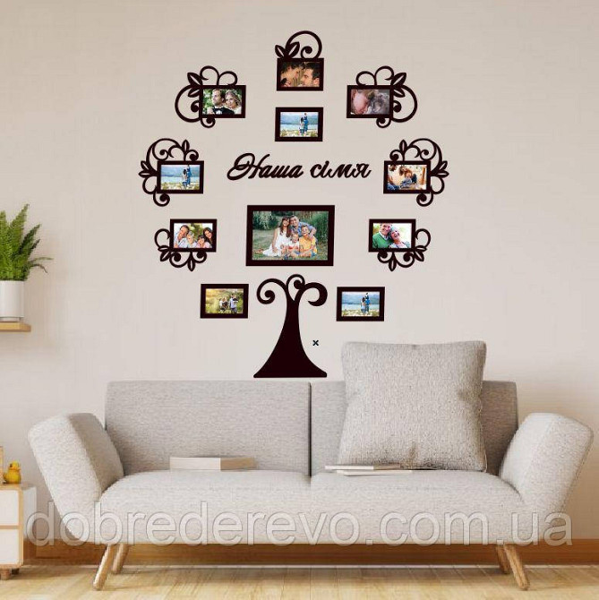 🌳Родовое дерево наша семья Ажур , дерево наша семья  на 11 фото рамок📷 Вижница - изображение 1