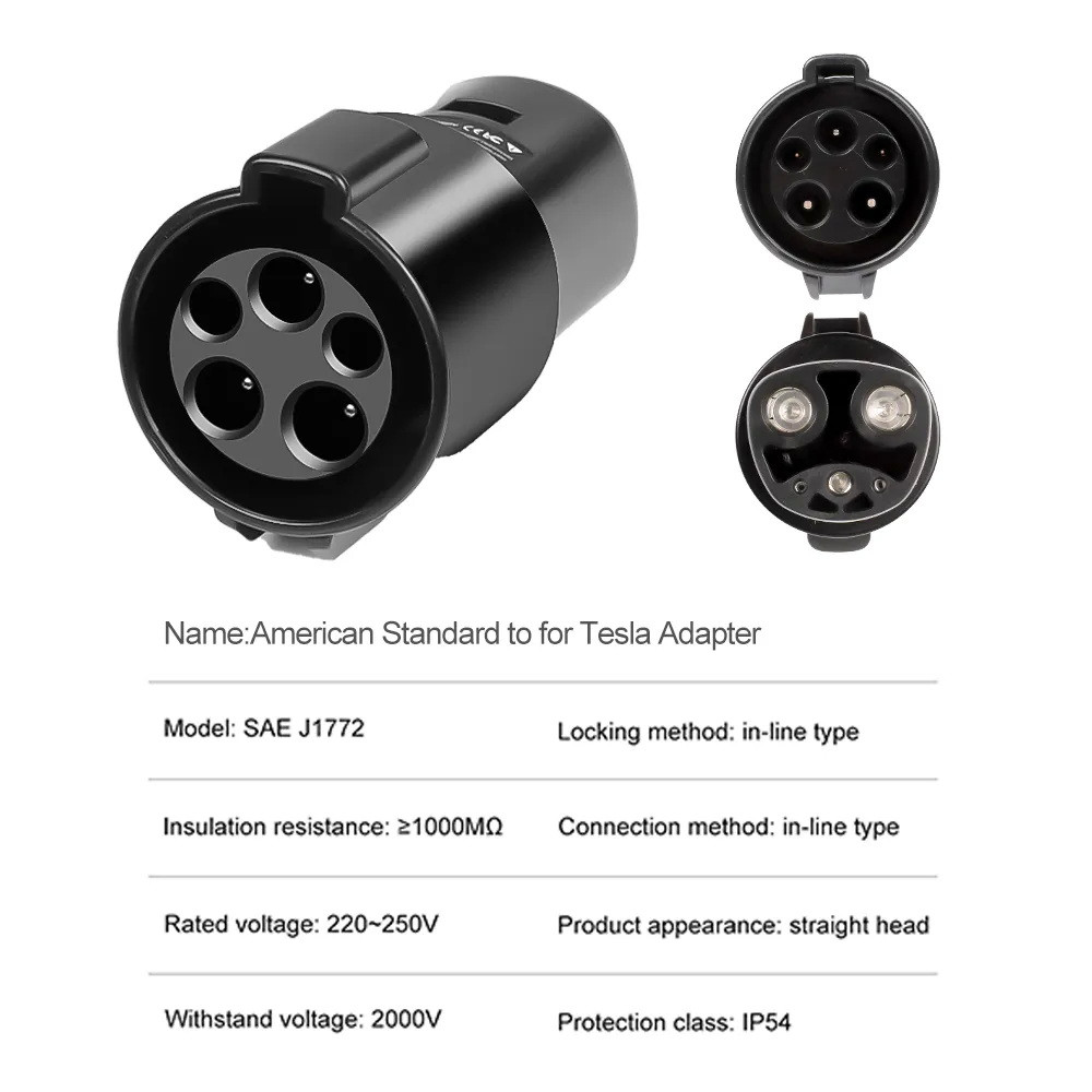 Перехідник-адаптер Type 1 - Tesla Mirrow (J1772) для заряджання Tesla Model 3/Y/S/X (Чорний) Николаев - изображение 9