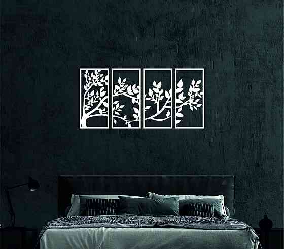 Декоративне настінне Панно «Весна», Декор на стіну 50*103 см, Білий Київ