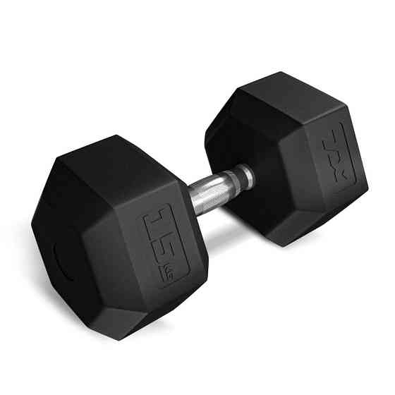 Гантеля шестигранна прогумована TX-150RD Trex Sport 15кг Киев