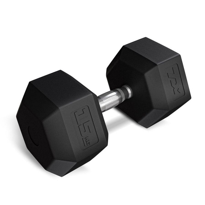 Гантеля шестигранна прогумована TX-150RD Trex Sport 15кг Киев - изображение 1
