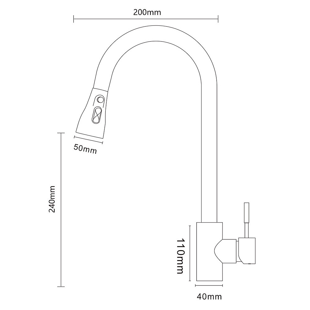 Змішувач для кухні EcoMIX Stella STE-2031-GP Київ - фото 9