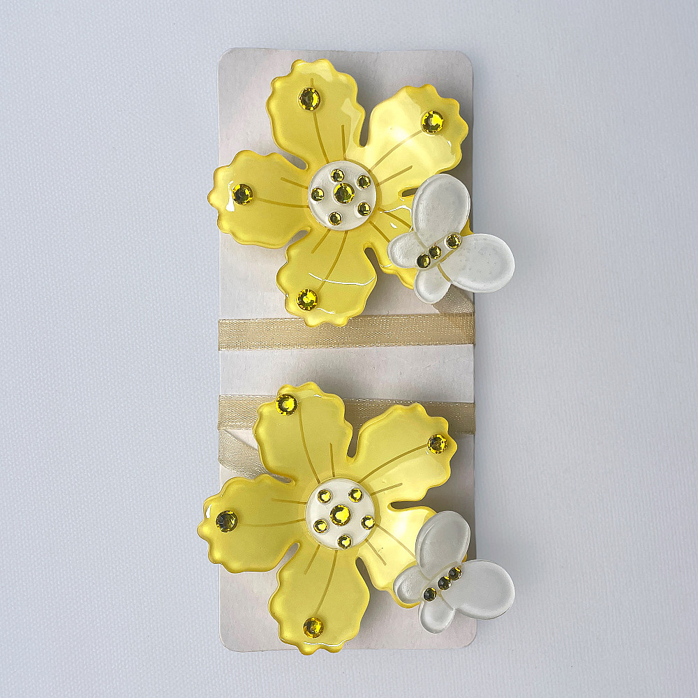 Магниты для штор и гардин Весна набор 2 шт Желтый с белым (81-316) Киев - изображение 7