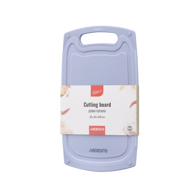 Дошка для нарізання Ardesto Gemini 33 х 20 х 0.85 см пластик, сірий (AR1433GR) Вінниця - фото 1