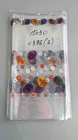 Пакет Великодній з малюнком для пакування подарунків (15*30) No396 (2) "Візерунок фарбувань" (100 шт.) Харків