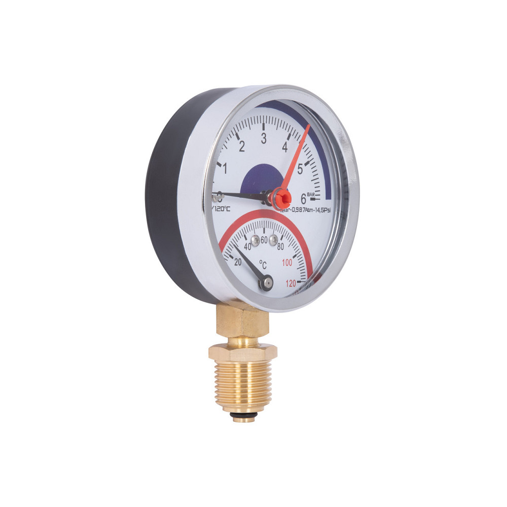 Термоманометр Thermo Alliance Standart 80 мм 1/2", нижнє під'єднання SD1726B Київ - фото 4