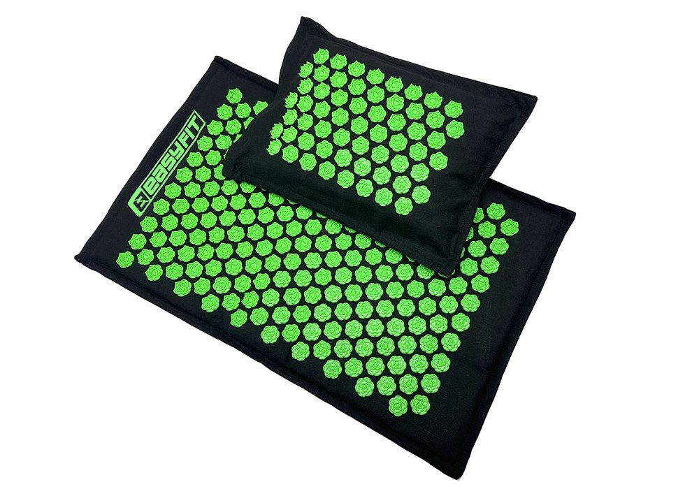 EasyFit Масажний килимок EasyFit AcuRelax з голками (аплікатор Кузнєцова) чорно-зелений Коломыя - изображение 4